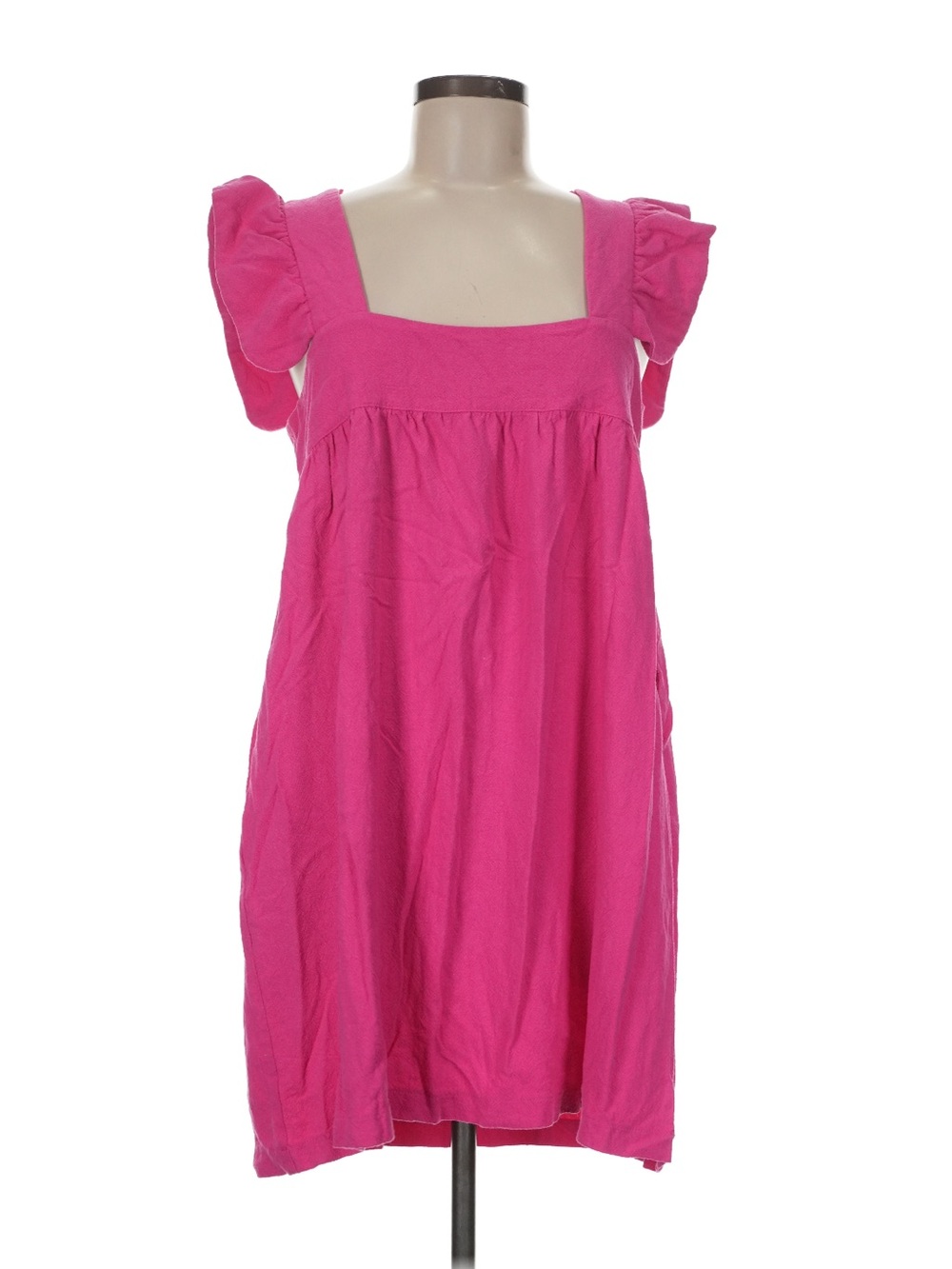 Pomander Place Hot Pink Ruffle Strap Dress Size M